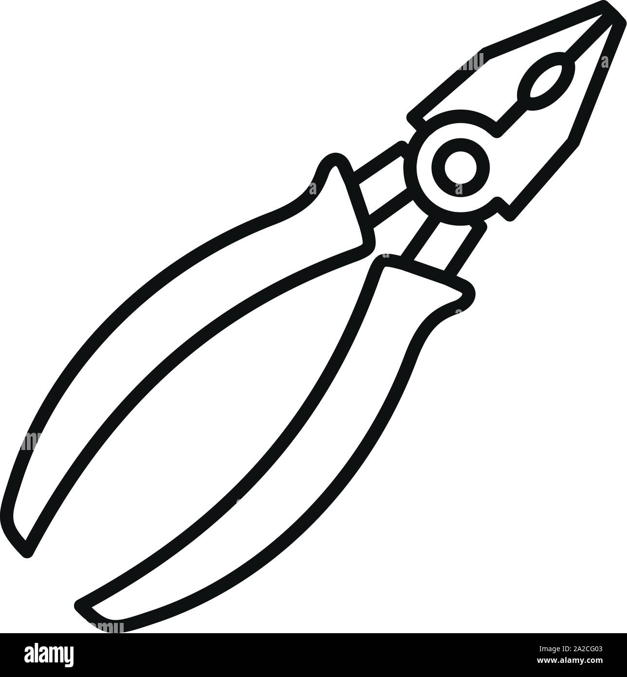 Plumber pliers icon. Outline plumber pliers vector icon for web design