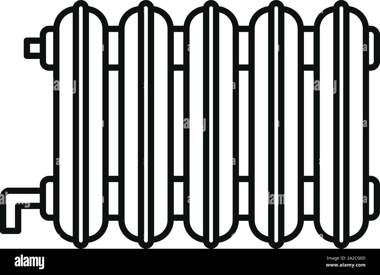 Room radiator icon. Outline room radiator vector icon for web design ...