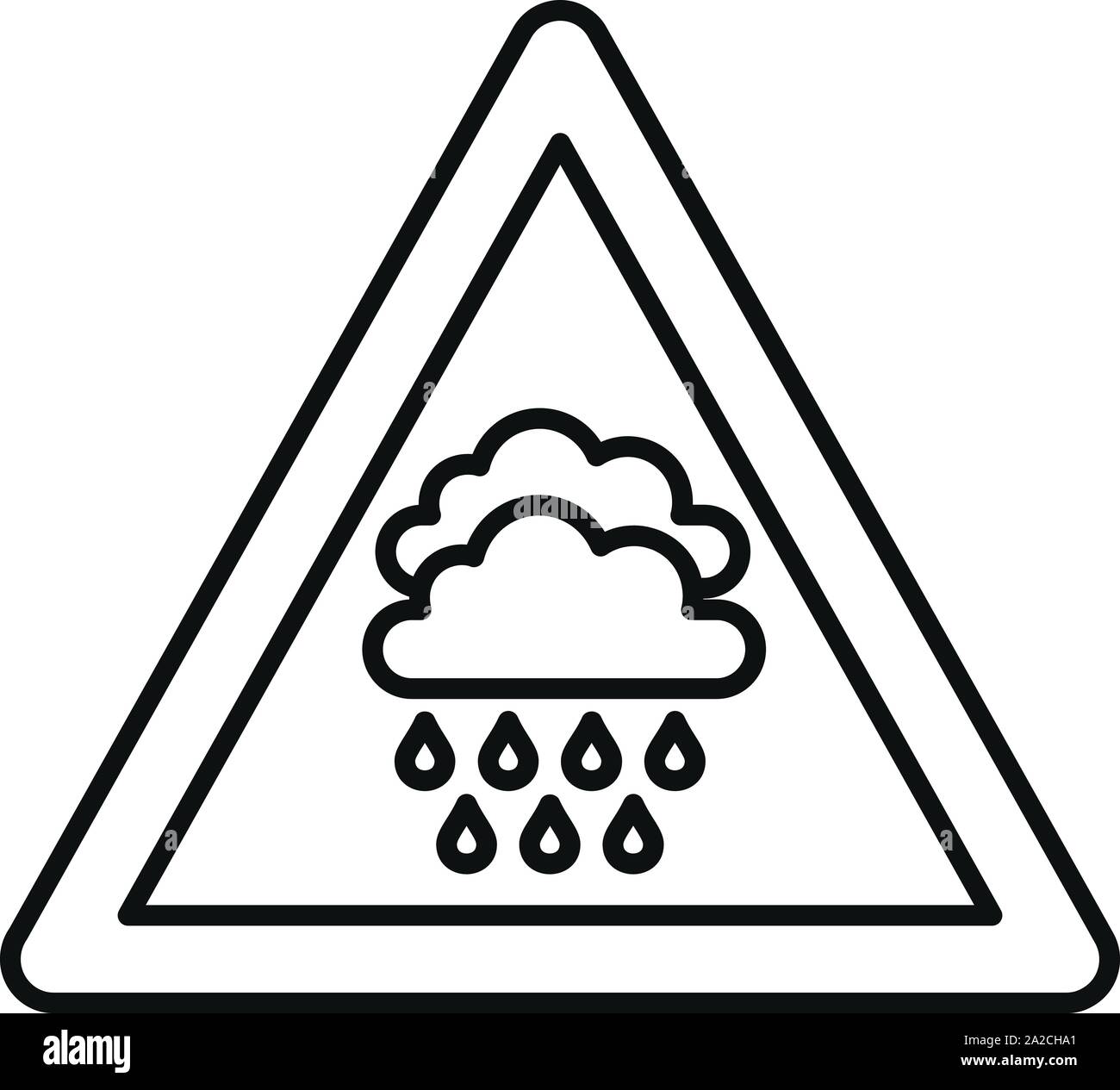 Attention flood icon. Outline attention flood vector icon for web design isolated on white background Stock Vector