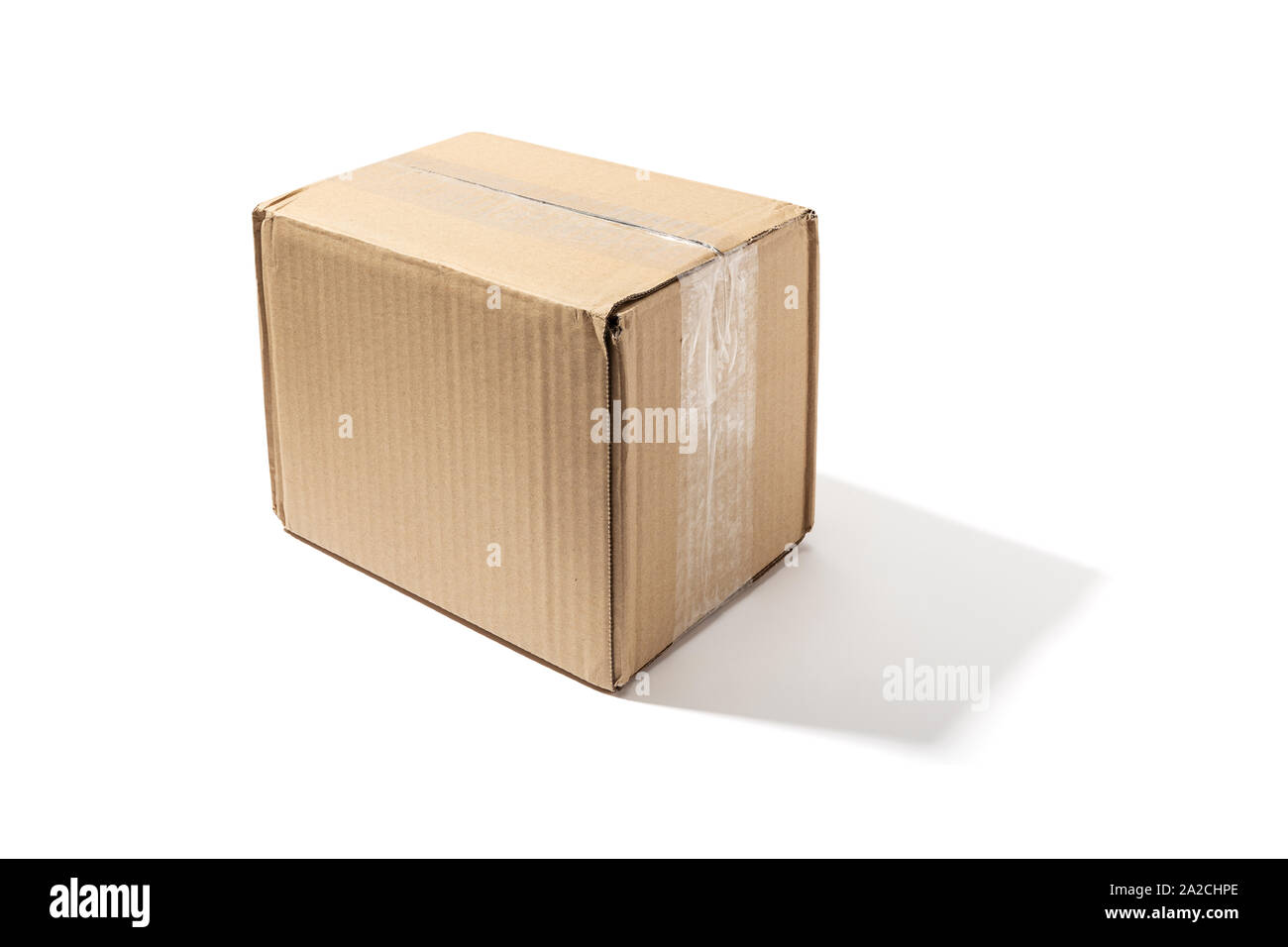 Cardboard box isolated on white background. Mock up Stock Photo - Alamy