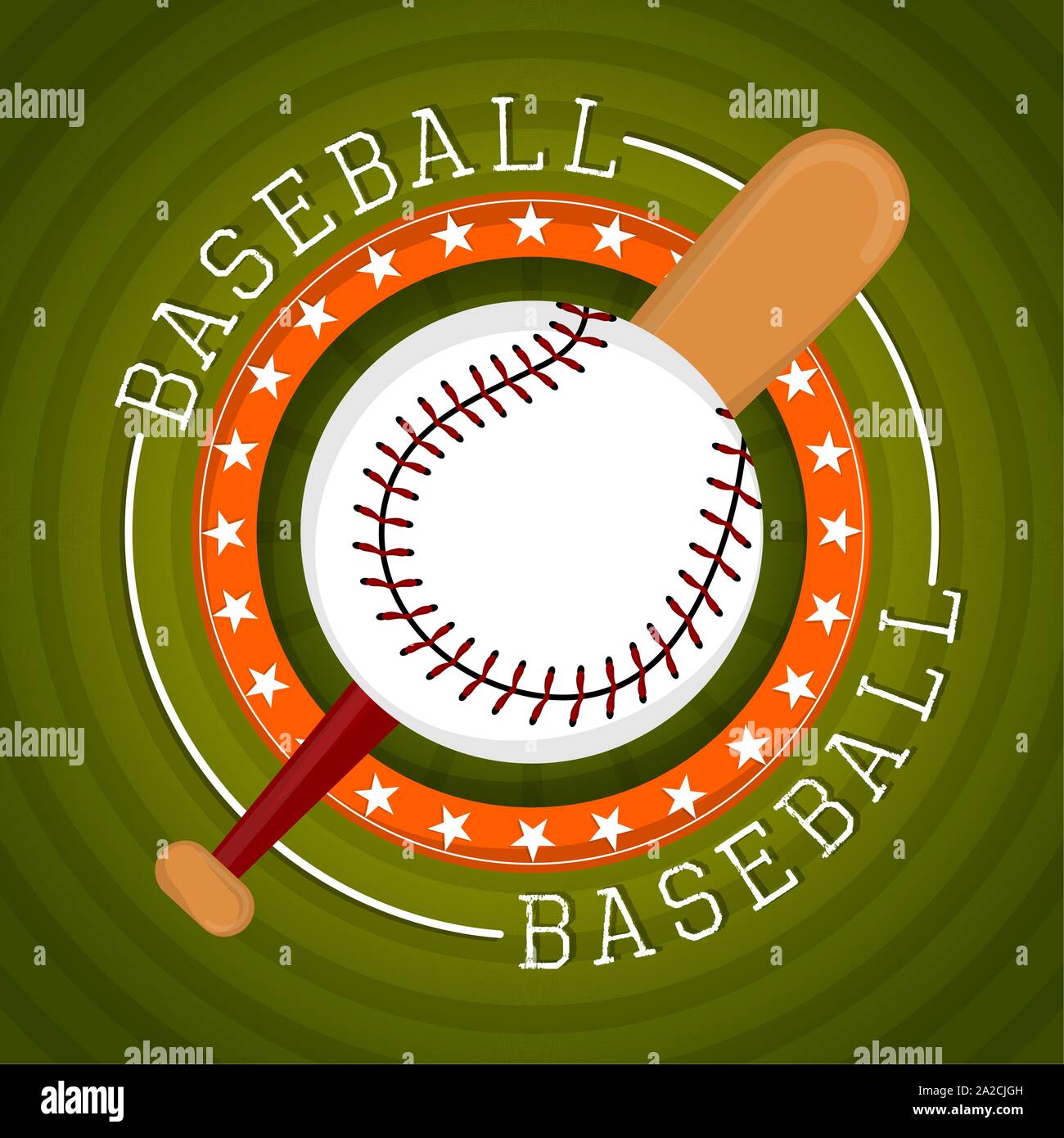 Baseball poster with a baseball ball and bat - Vector Stock Vector ...