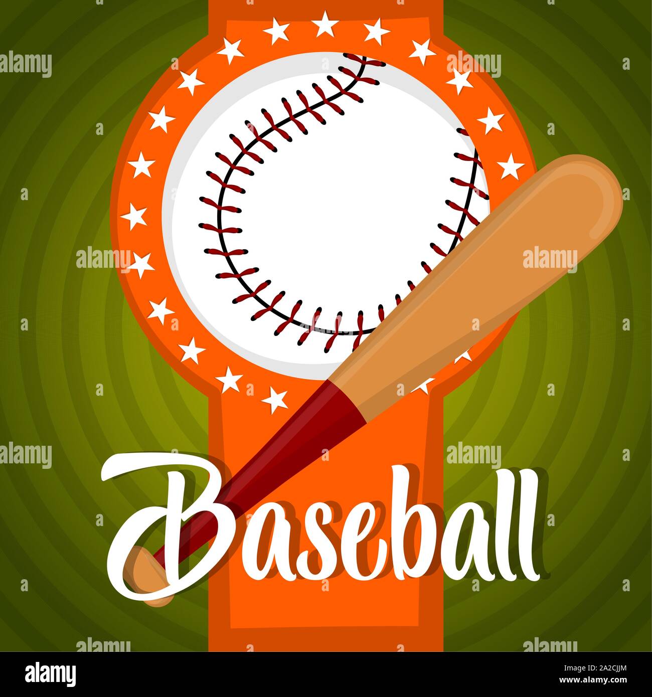 Baseball poster with a baseball ball and bat Vector Stock Vector Baseball poster with a baseball ball and bat Vector Stock Vector