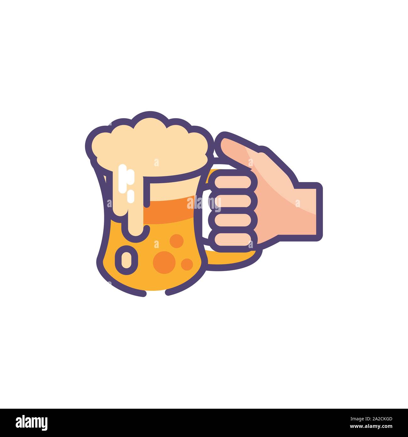 mug of beer in white background vector illustration design Stock Vector ...