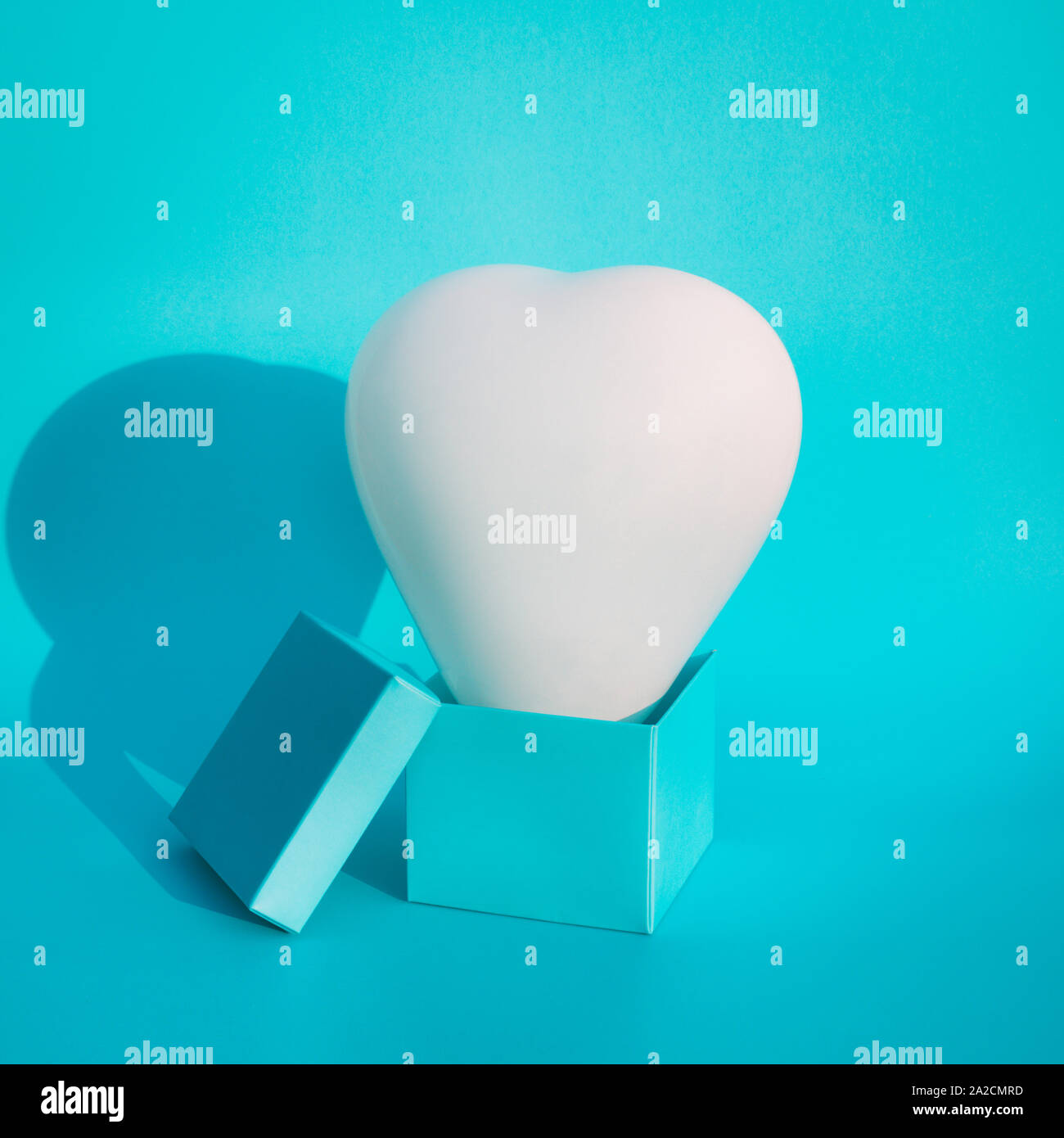 Balloon in paper box color background.party and celebration concepts ideas Stock Photo