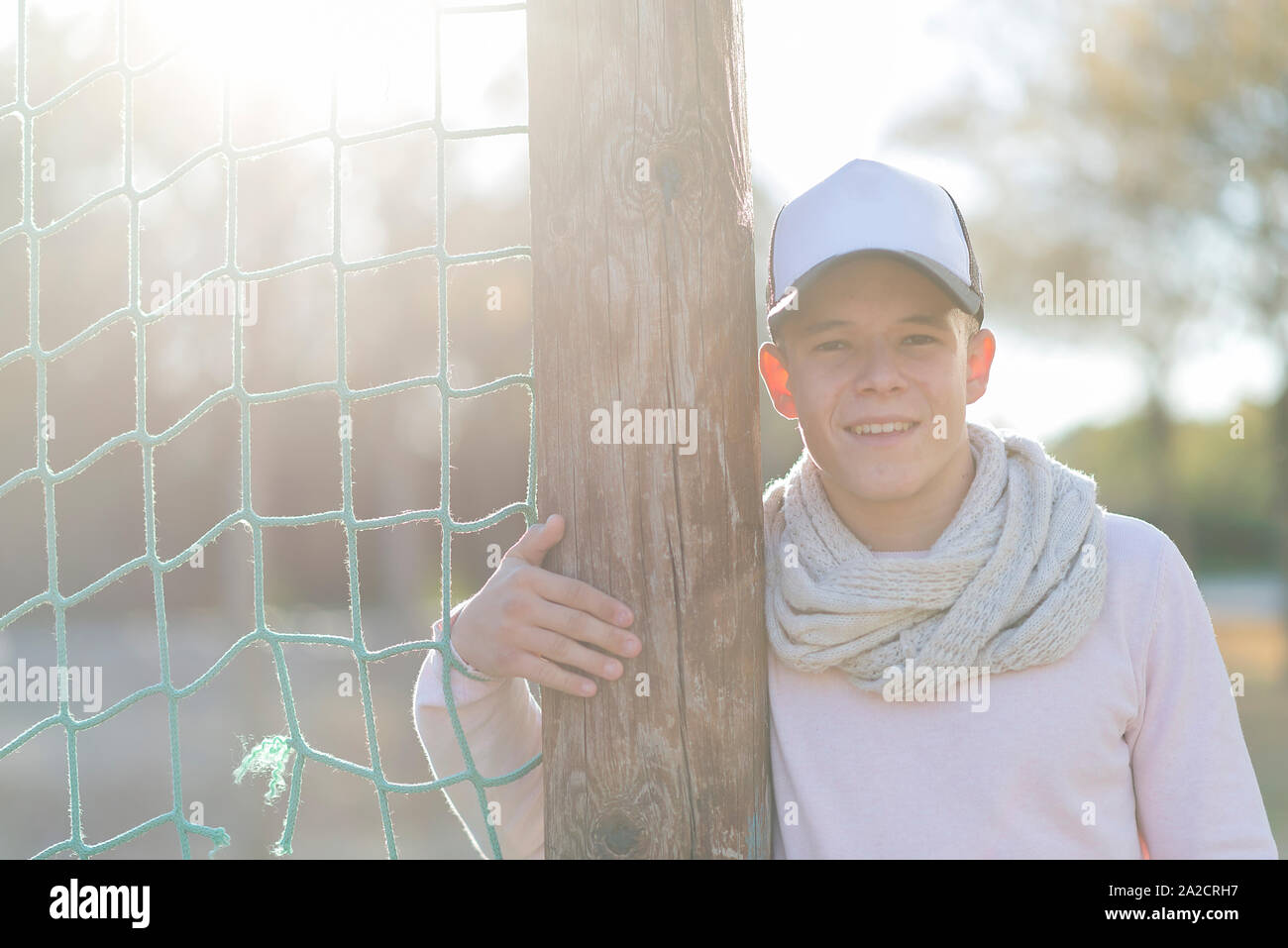 Teen boy wearing cap portrait hi-res stock photography and images - Alamy