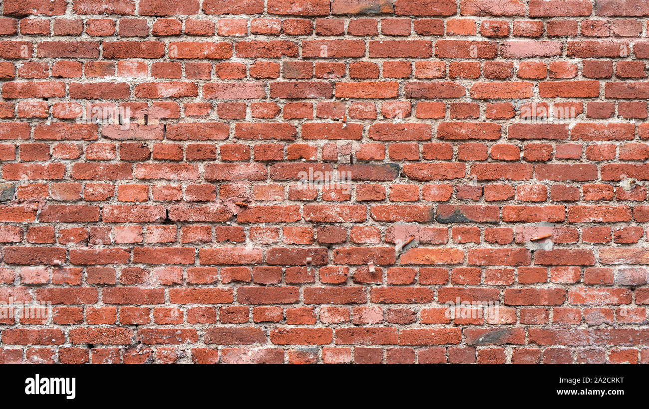 Old red brick wall as background or texture Stock Photo