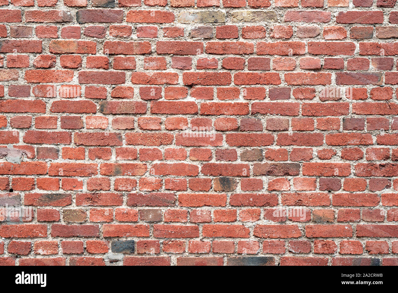 Old red brick wall as background or texture Stock Photo