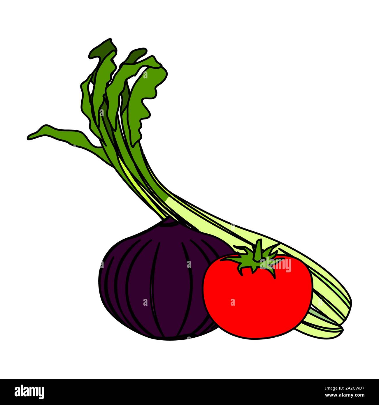 Vegetables set design, organic food healthy fresh natural market and ...