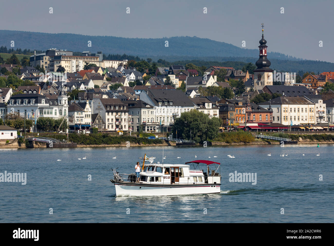 Skyline of Rüdesheim on the Rhine, Germany Stock Photo - Alamy
