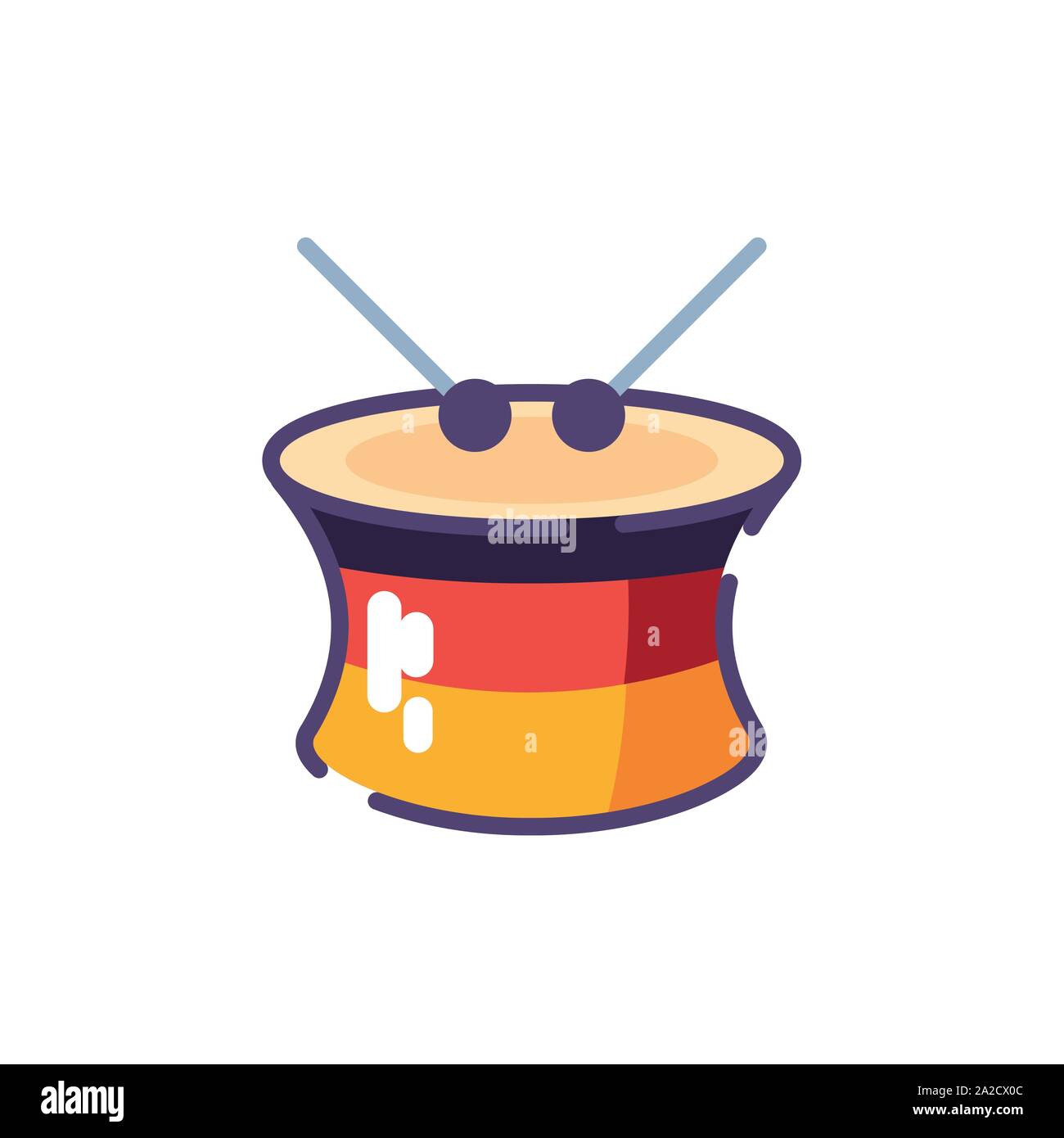 musical instrument drum on white background vector illustration design ...
