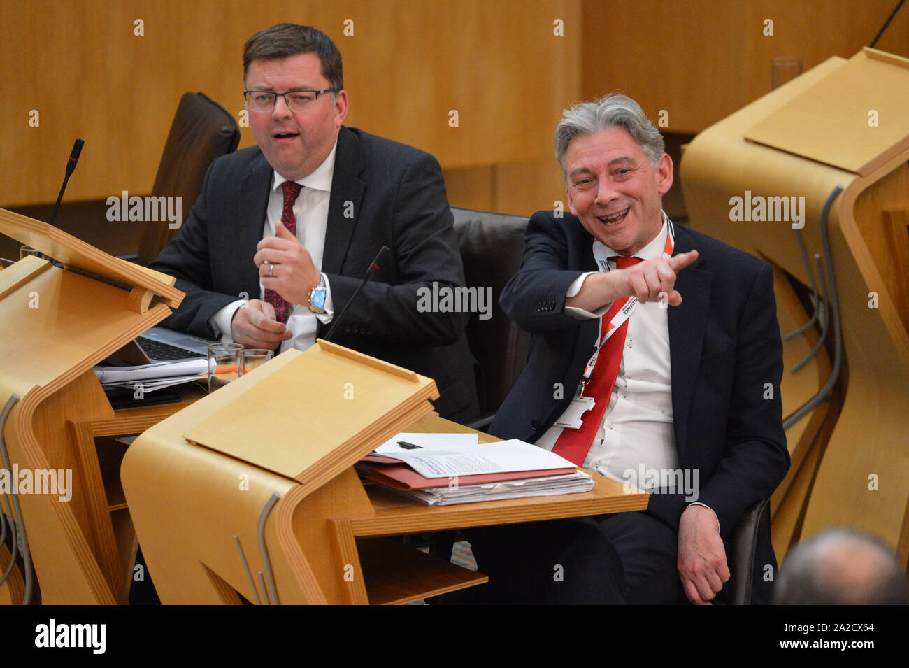 Edinburgh 2 October 2019 Pictured L R Colin Smyth Msp