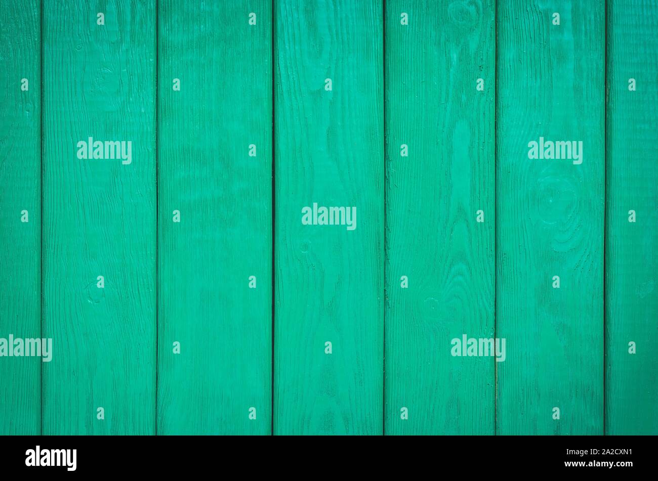 Wooden background texture. Creatively painted intense green boards. Stock Photo
