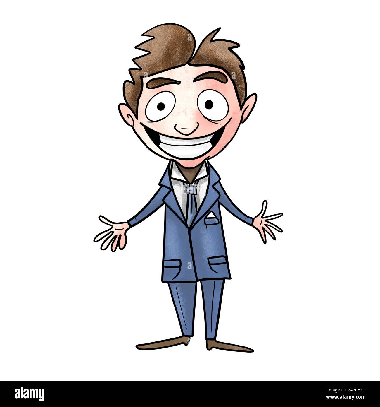 successful man in a suit cartoon Stock Photo - Alamy