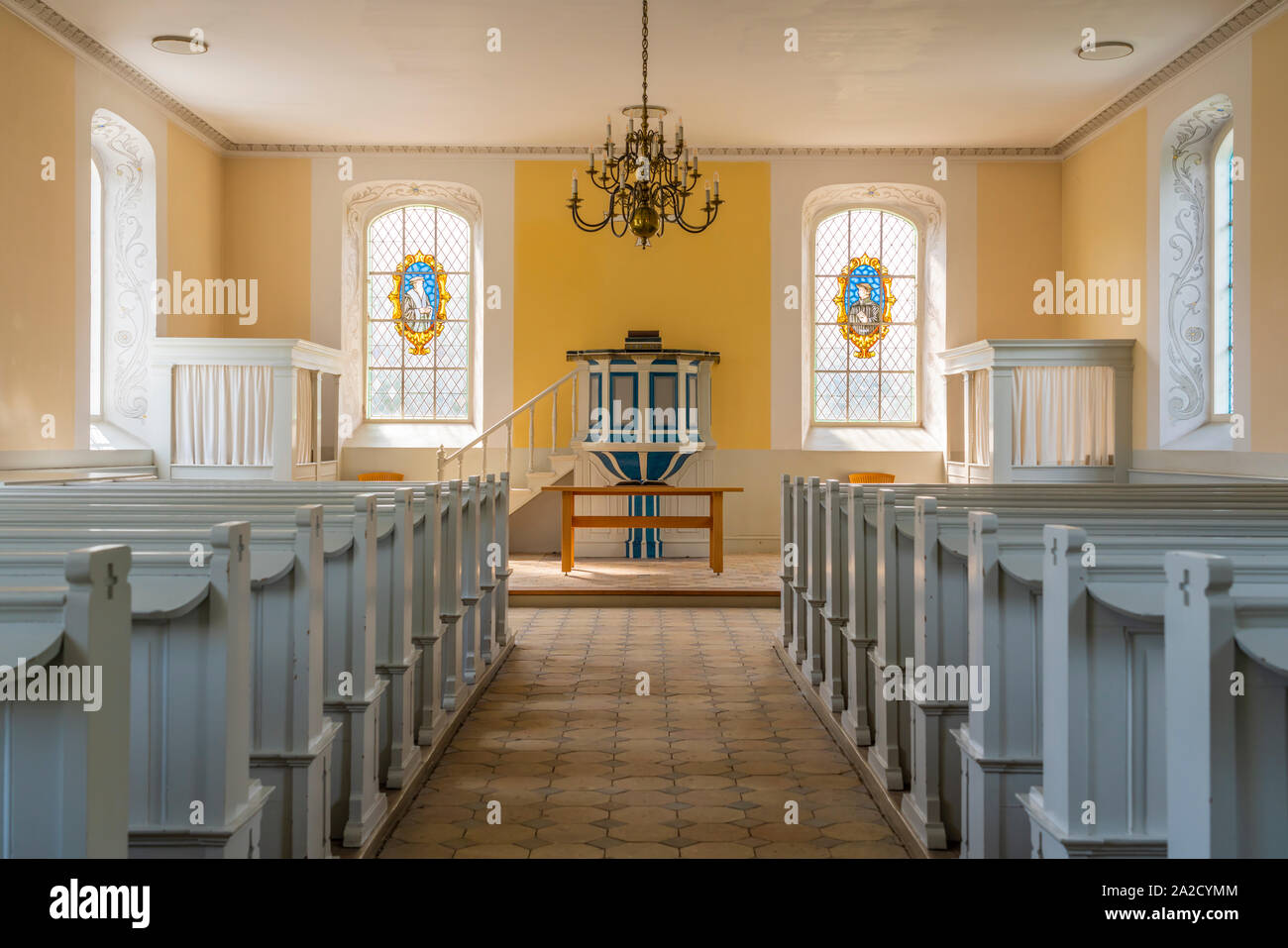 The Interior Sanctuary Of The Reformed Church In Fredericia Denmark 