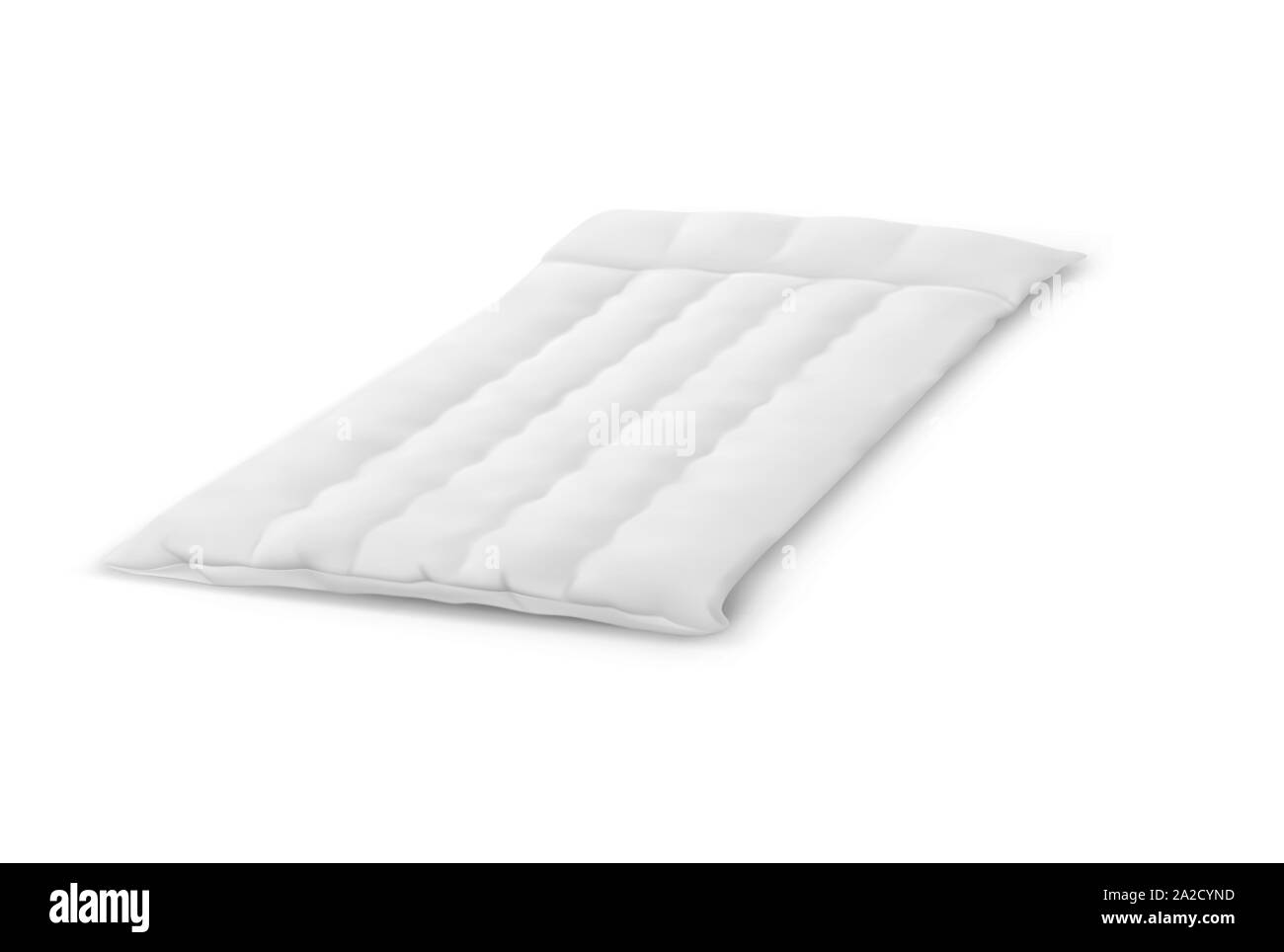 Thin 3d mattress made of cotton. Stock Vector