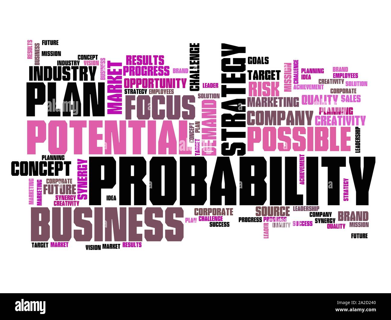 Probability in business - decision making strategy word cloud sign ...