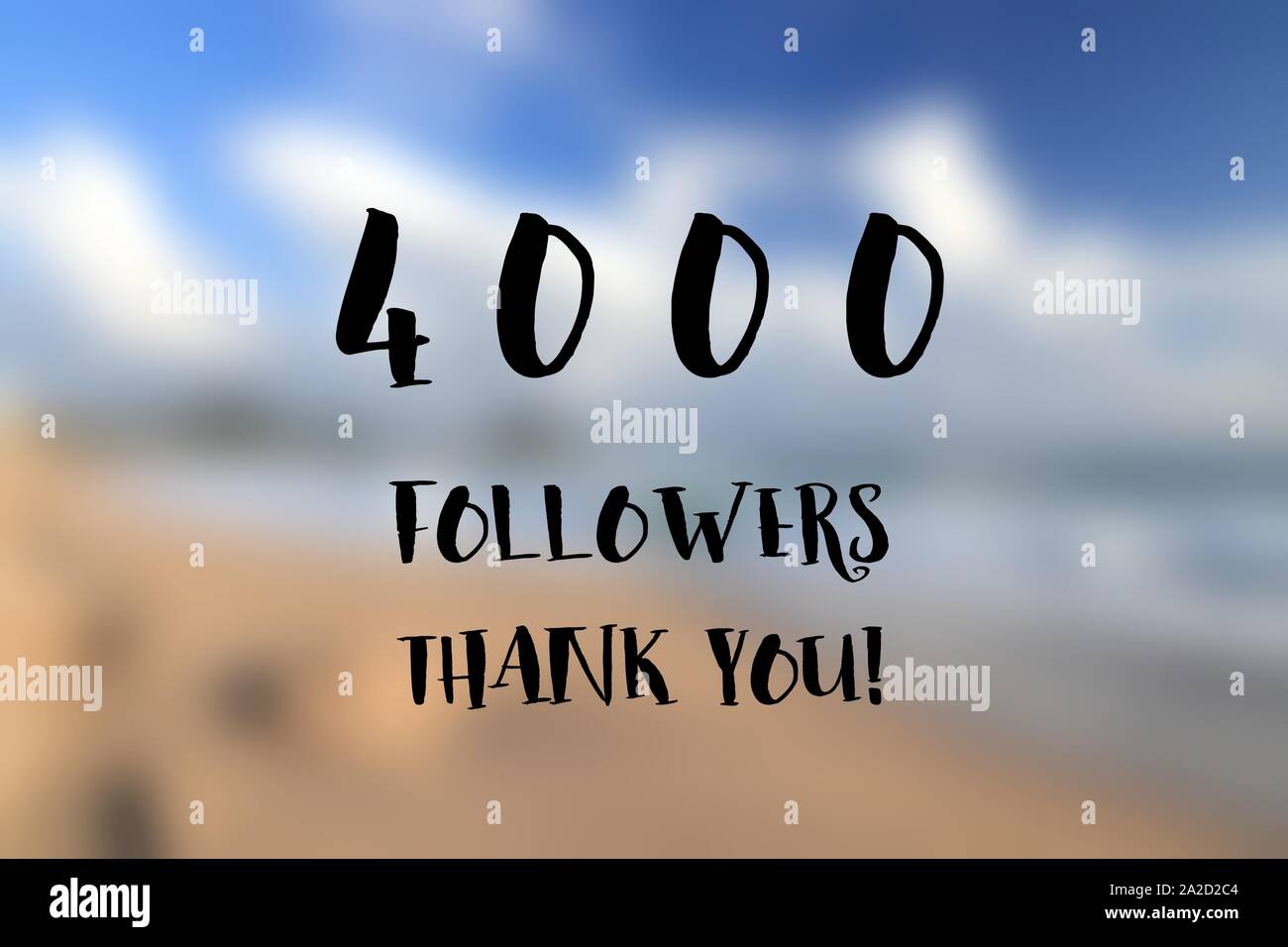 4000 followers thank you sign - social media milestone banner. 4k likes ...