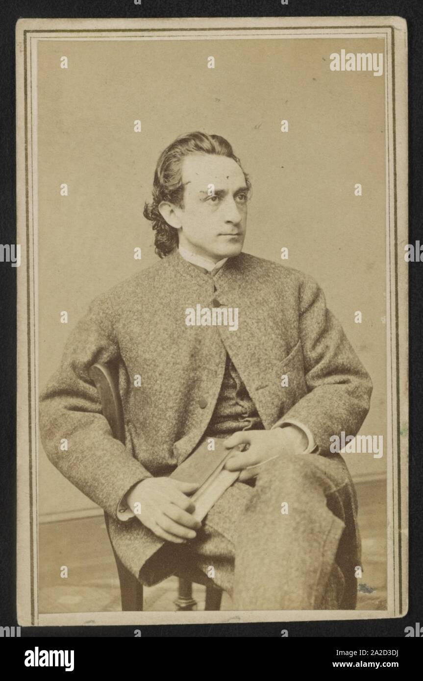 Edwin Booth, American actor and brother of John Wilkes Booth) - T.R. Burnham, photographer, 247 Washington Street, Boston Stock Photo