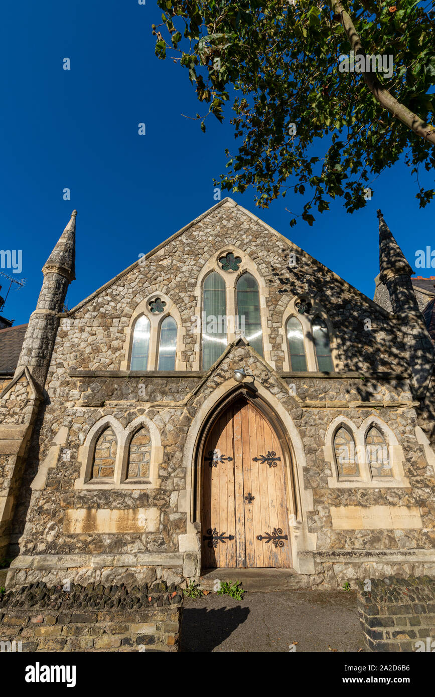 Former Wesleyan Chapel, Park Road Methodist Church, built in 1870. Southend’s first Methodist Church. Being developed for housing. Westcliff Stock Photo