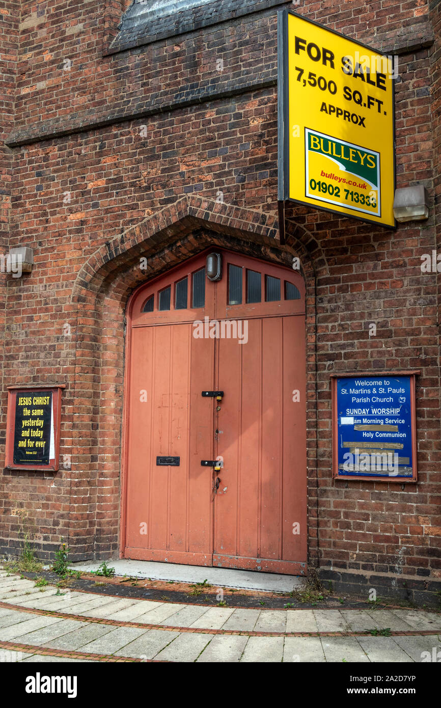 Church for sale, Tipton, northwest of Birmingham, West Midlands, UK
