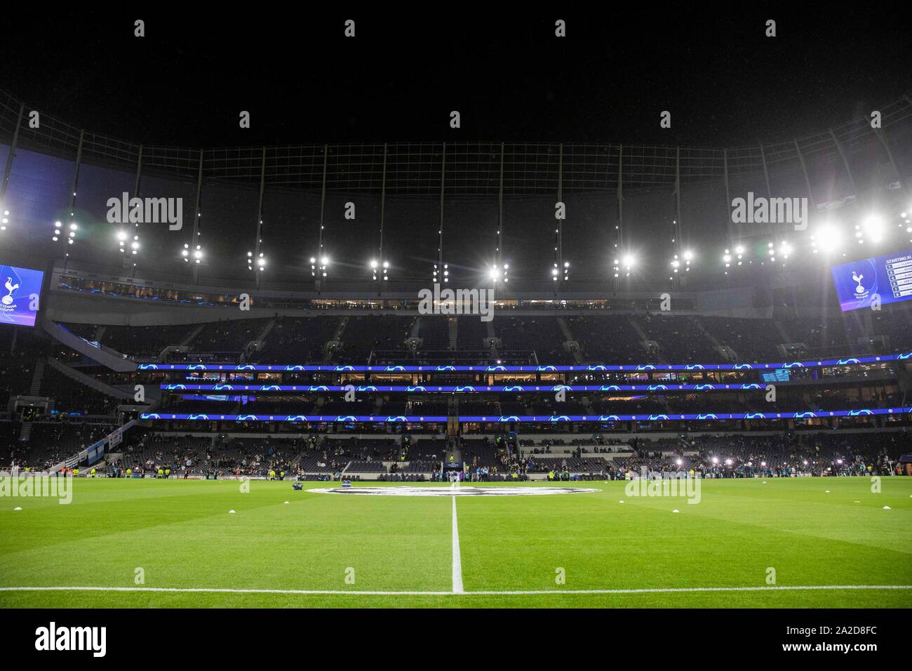 General View Inside The Tottenham Hotspur Stadium Ahead Of A Uefa Champions League Match Between Tottenham Hotspur And Bayern Munich Stock Photo Alamy