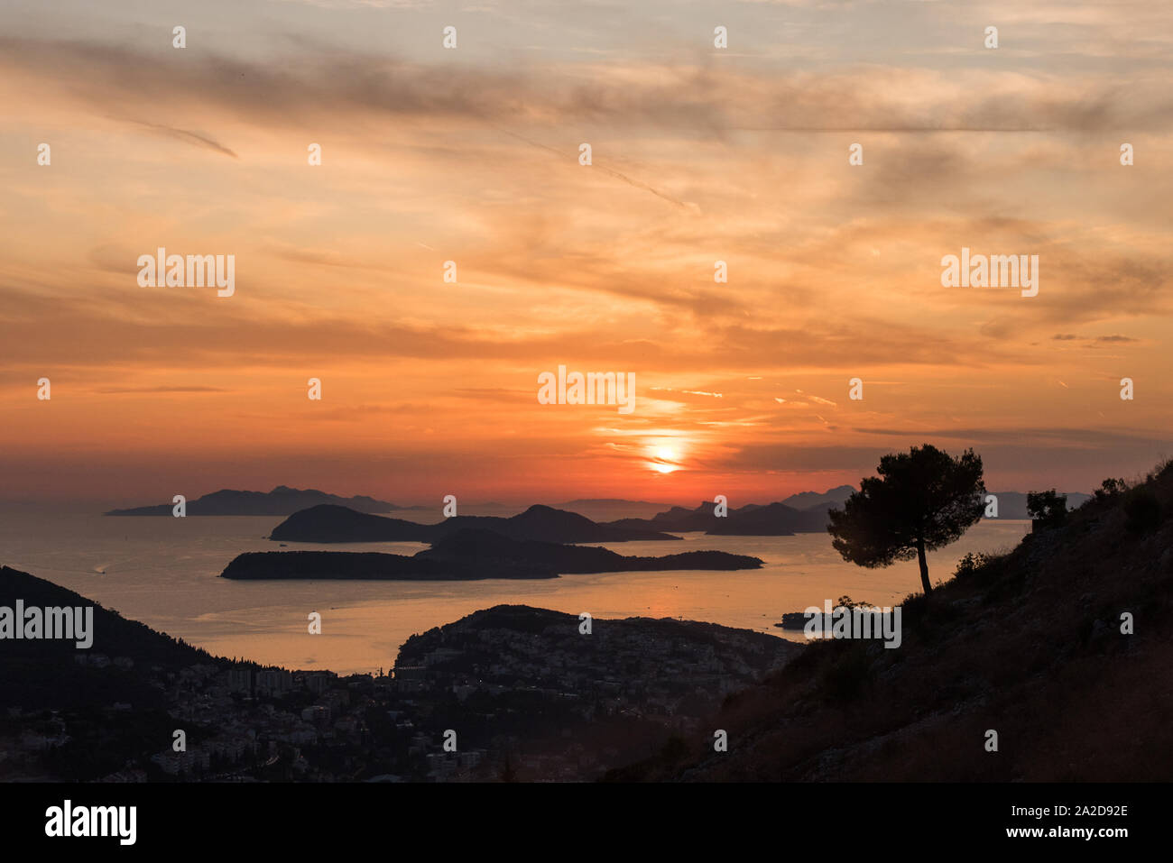 Balkan Sunset Stock Photo