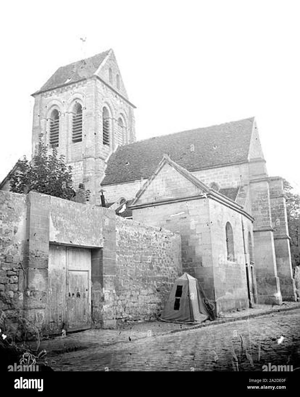 Eglise - Clocher - Saint-Ouen-l'Aumône - Médiathèque de l'architecture et du patrimoine - Stock Photo