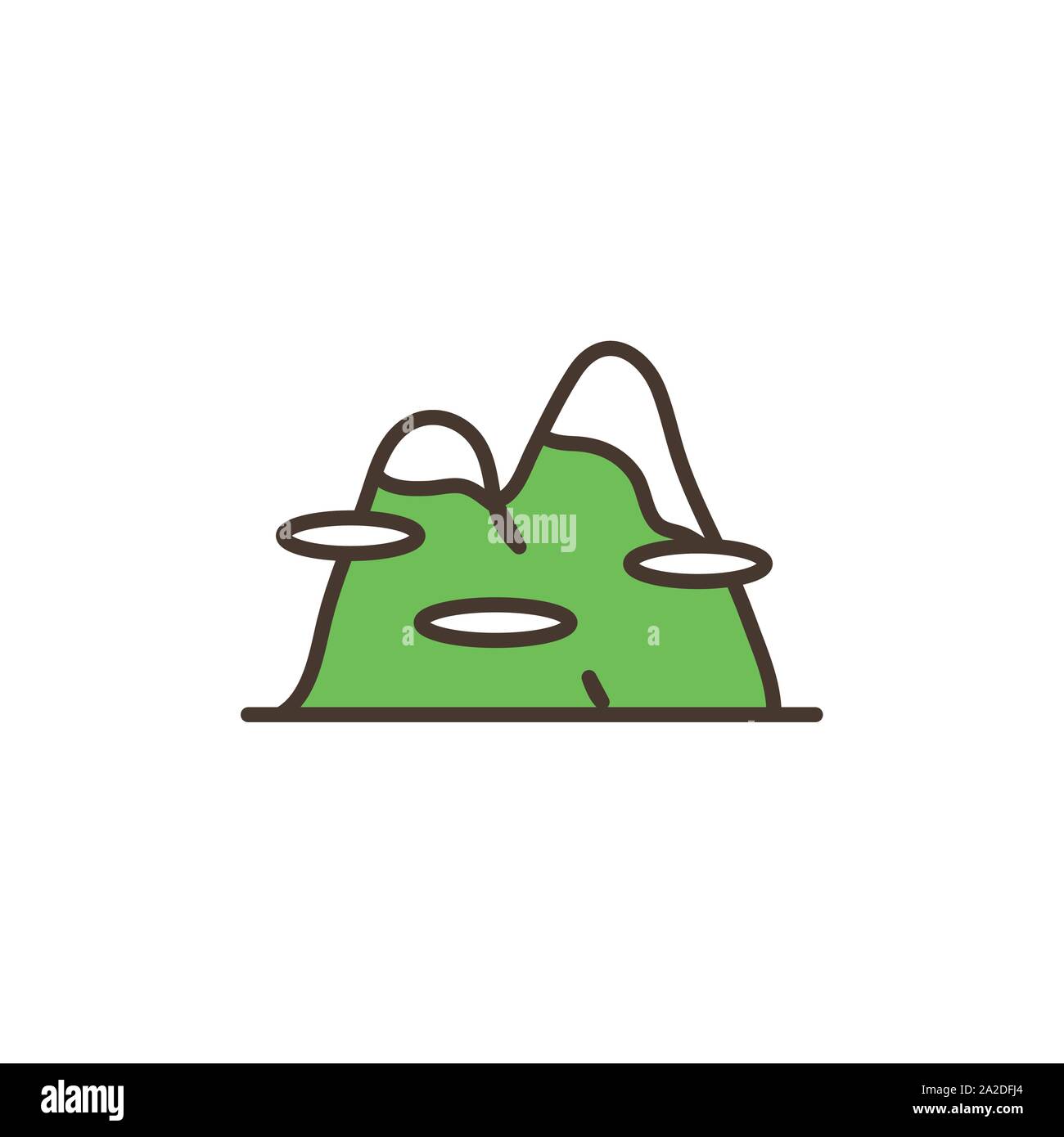 mountains peak landscape line filled vector illustration Stock Vector ...
