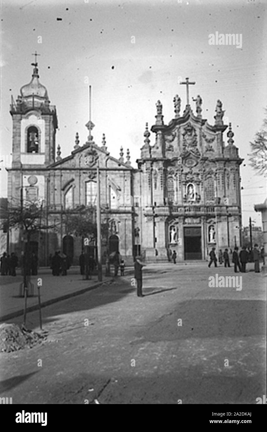 Eglises do Carmo (Porto) flip horizontal. Stock Photo
