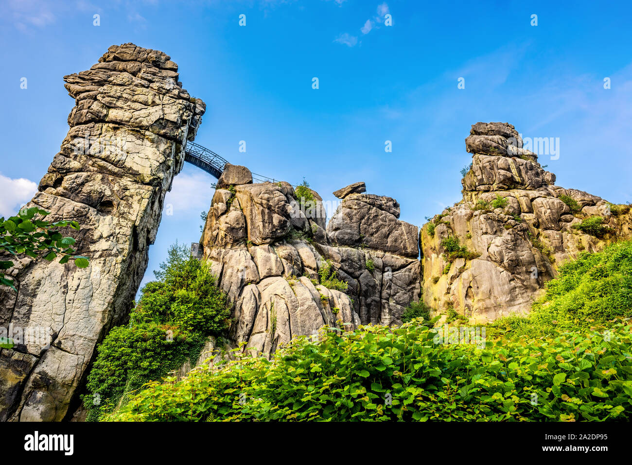 Externsteine in Teutoburg Forest, Germany Stock Photo - Alamy