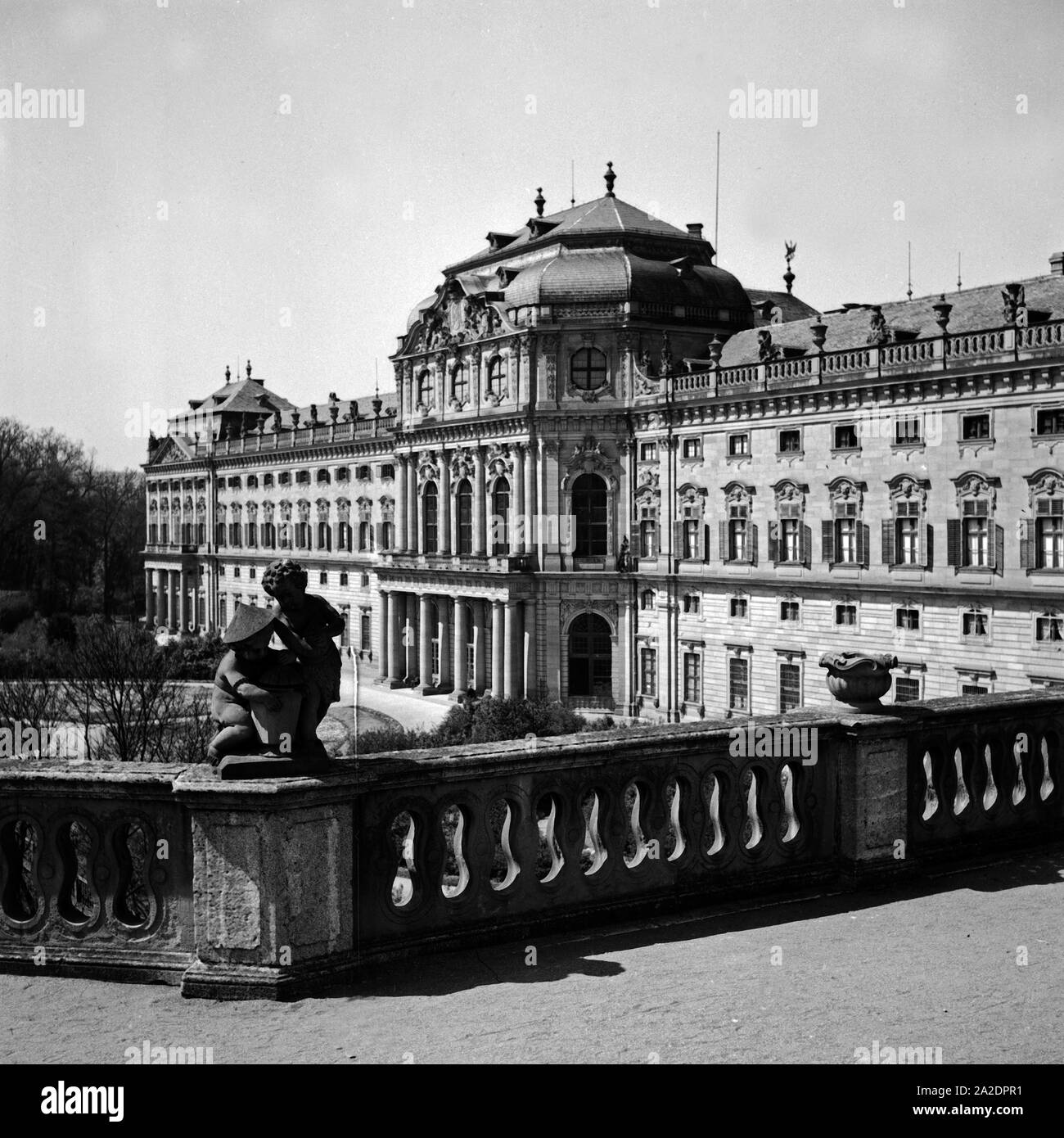 Die Residenz in Würzburg, Deutschland 1930er Jahre. The Wuerzburg Residence, Germany 1930s. Stock Photo