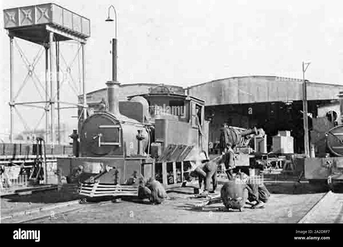 Egyptian Delta Railways - Bagnall 4-4-0T No 8 (1526-1898) at the Tanta workshops. Stock Photo