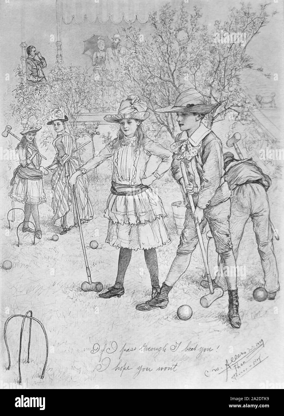 History of croquet Black and White Stock Photos & Images Alamy