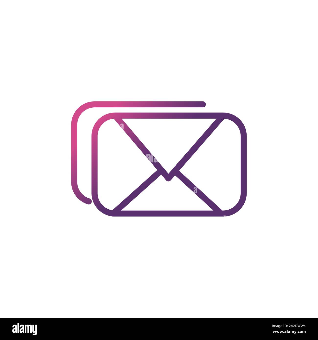email network social media icon line gradient vector illustration Stock ...