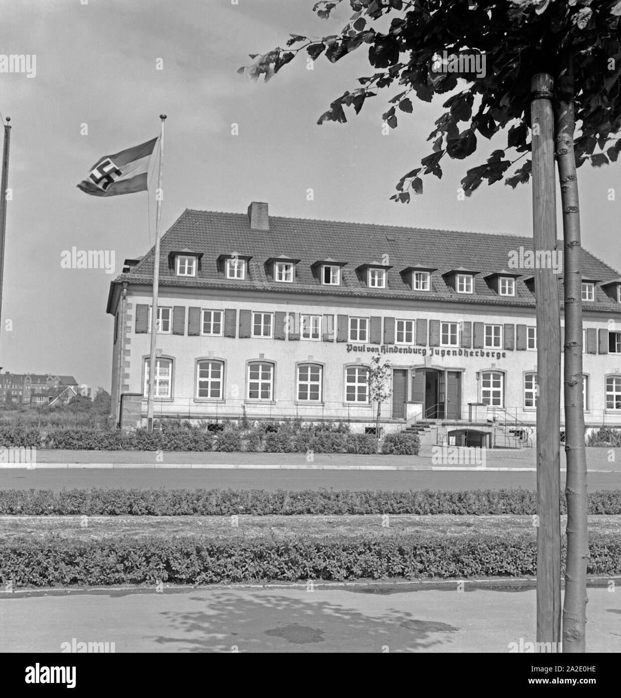 Die Paul von Hindenburg Jugendherberge in Hannover, Deutschland 1930er Jahre. The Paul von Hindenburg youth hostel at Hanover, Germany 1930s. Stock Photo