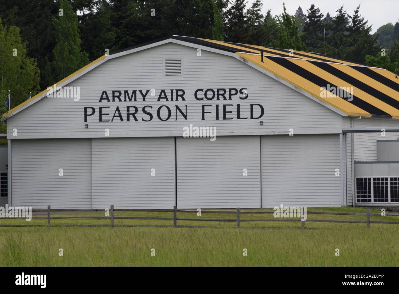Main historic hanger at Pearson Field is now used for Pearson Air