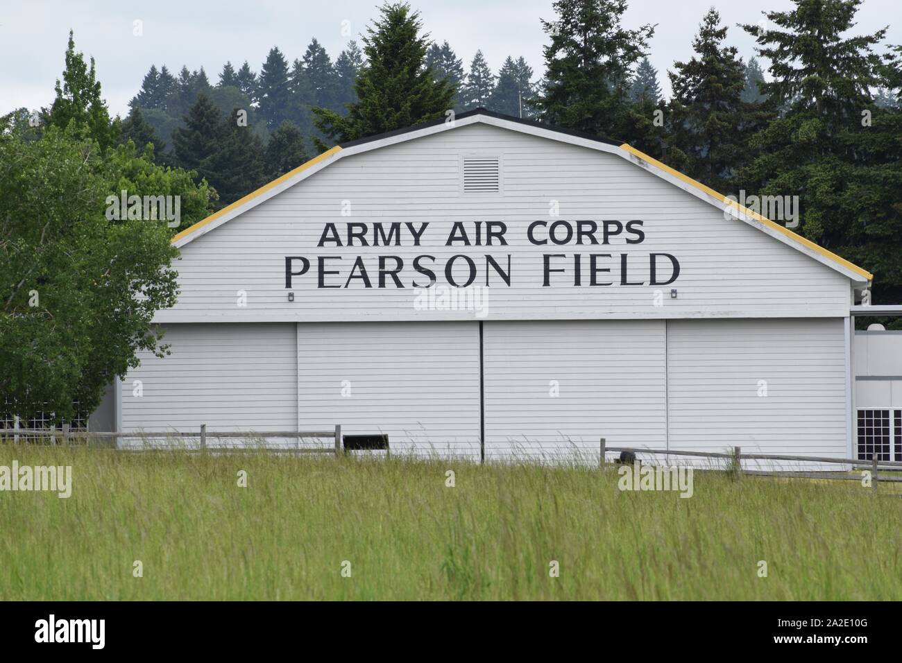 Main historic hanger at Pearson Field is now used for Pearson Air