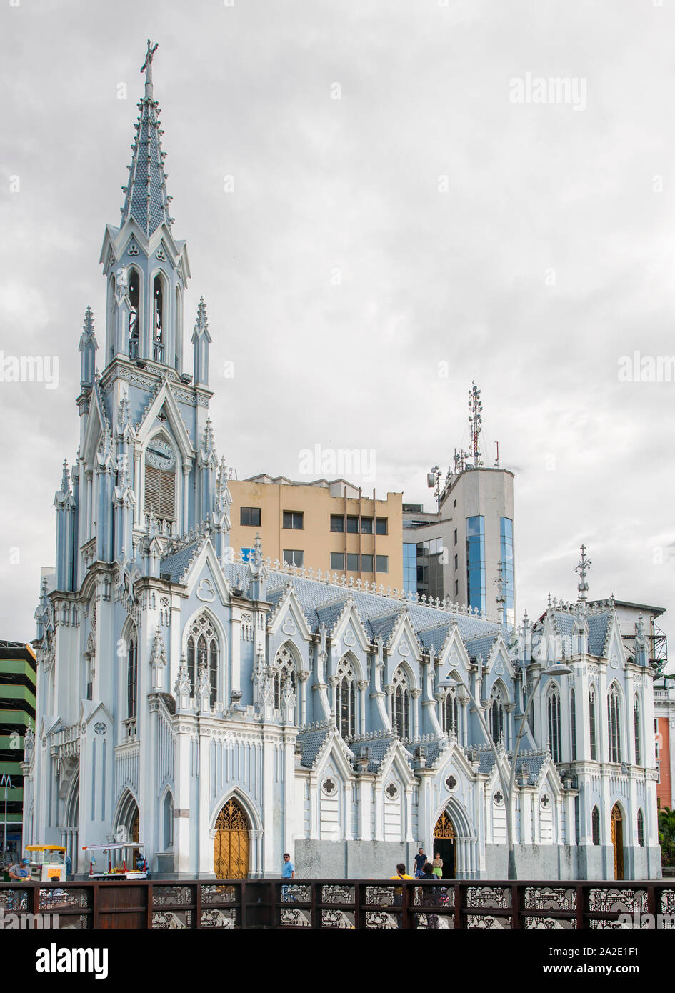 The Ermita church (La Ermita) in Cali, Colombia. It is a Neo-Gothic Roman Catholic church. Stock Photo