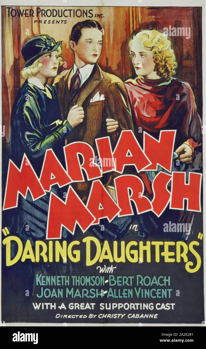 DARING DAUGHTERS 1933 Tower Productions film with Marian Marsh Stock Photo