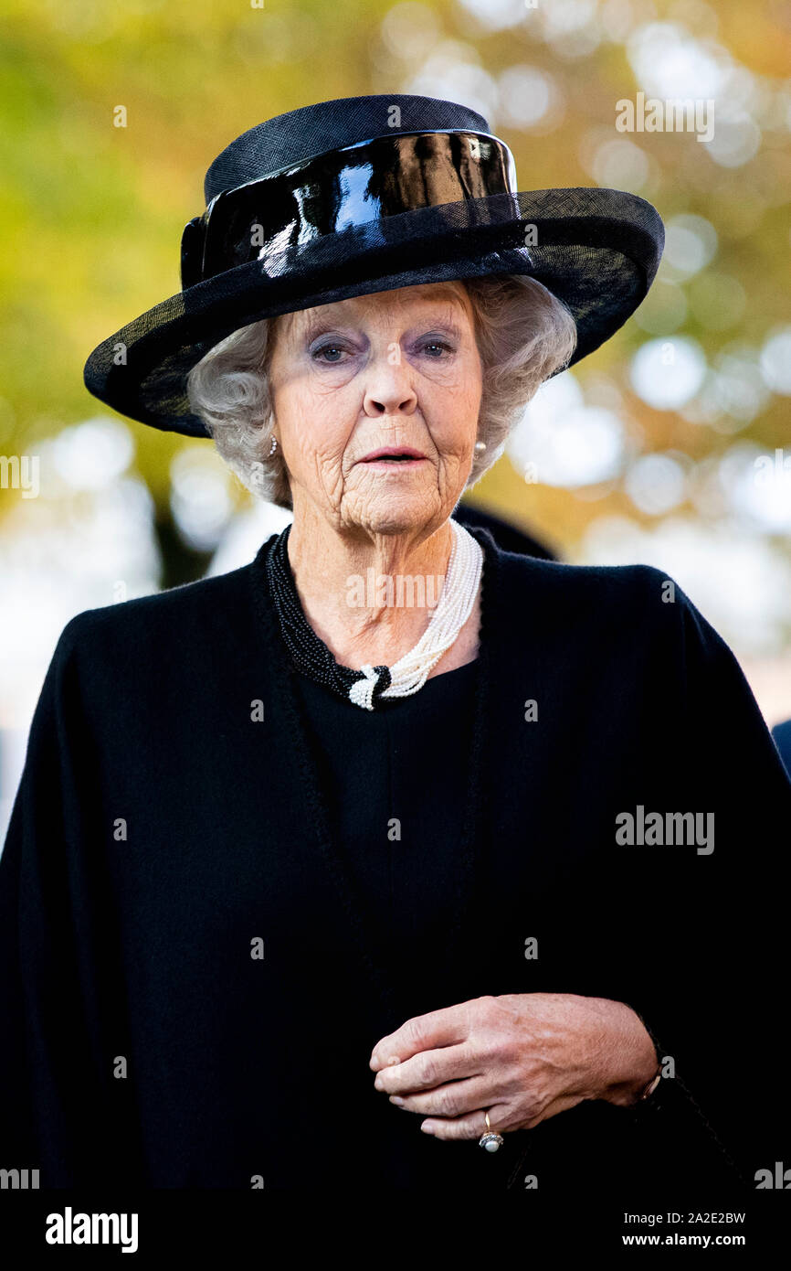 Princess Beatrix of The Netherlands at the 75th commemoration of the Razzia van Putten, 2 October 2019. Photo: Patrick van Katwijk/| Stock Photo