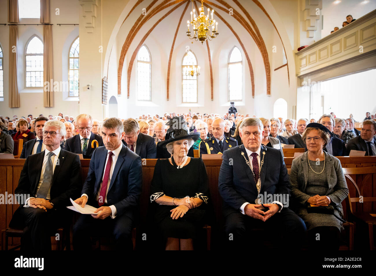 Princess Beatrix of The Netherlands at the 75th commemoration of the Razzia van Putten, 2 October 2019. Photo: Patrick van Katwijk/| Stock Photo