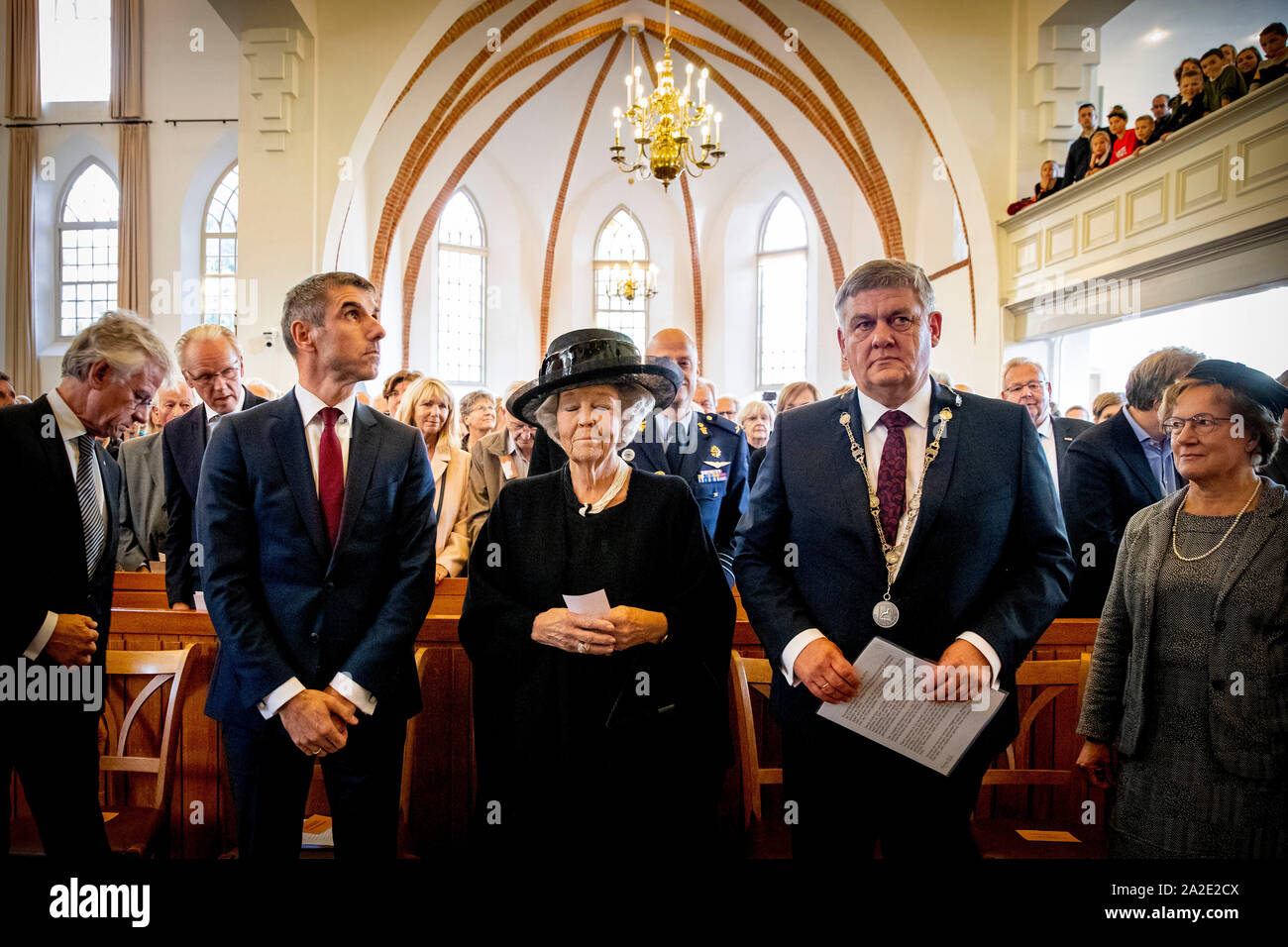 Princess Beatrix of The Netherlands at the 75th commemoration of the Razzia van Putten, 2 October 2019. Photo: Patrick van Katwijk/| Stock Photo