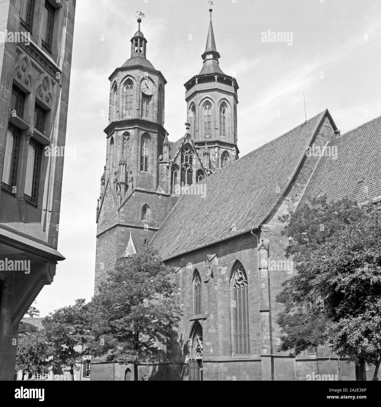 Die St.Johannis Kirche in Göttingen, Deutschland 1930er Jahre. St. John's church at Goettingen, Germany 1930s. Stock Photo