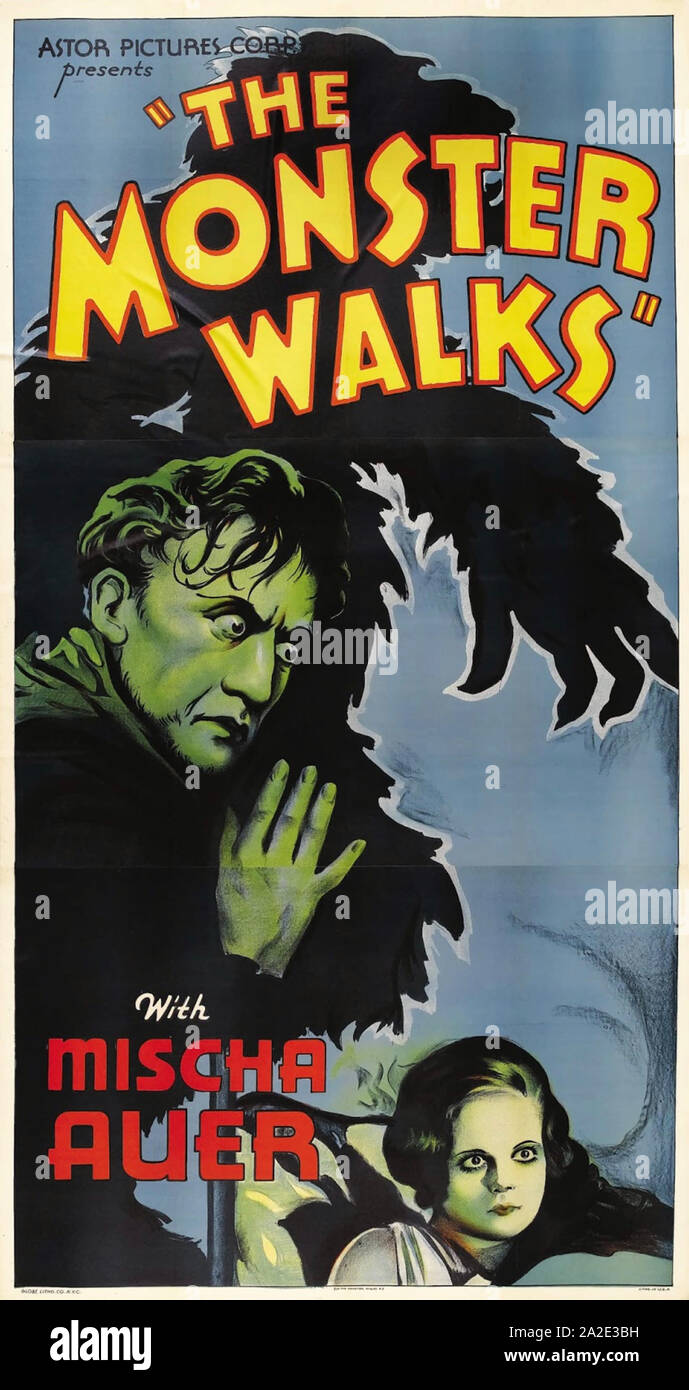 THE MONSTER WALKS 1932 film with Rex Lease Stock Photo