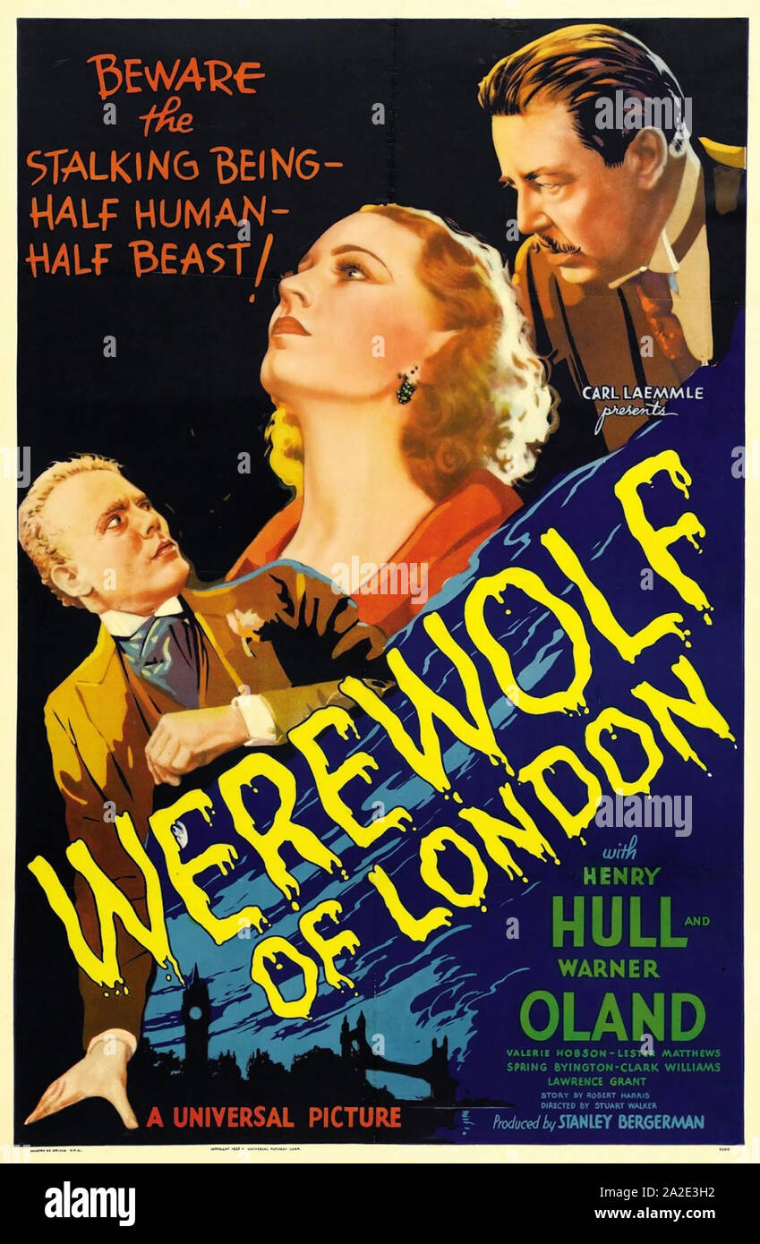 WEREWOLD OF LONDON 1935 Universal Pictures film with Warner Oland ad Valerie Hobson Stock Photo