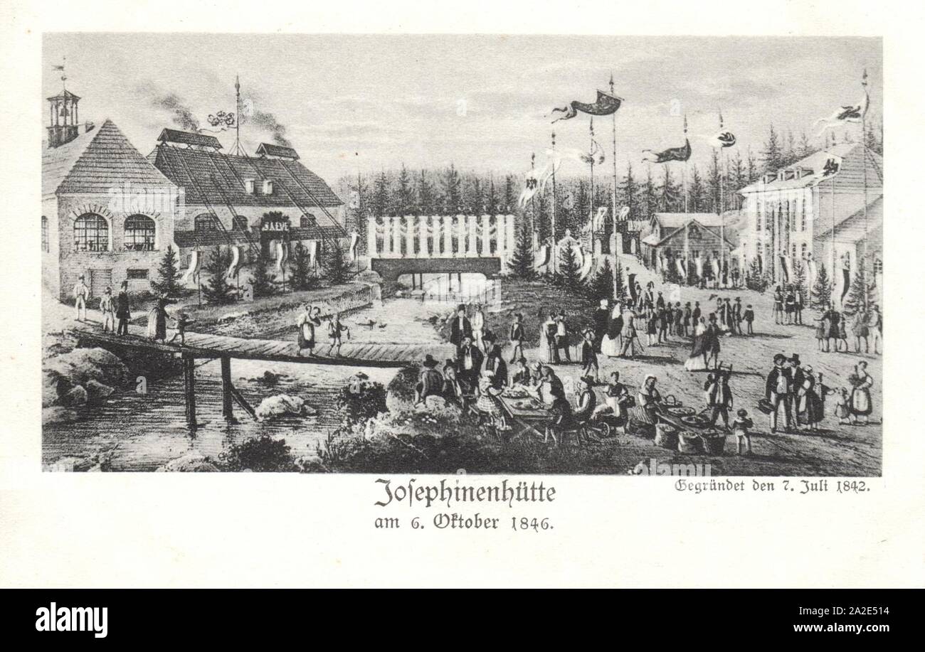 Eintrittskarte von 1928 zur Besichtigung der Josephinenhütte. Stock Photo