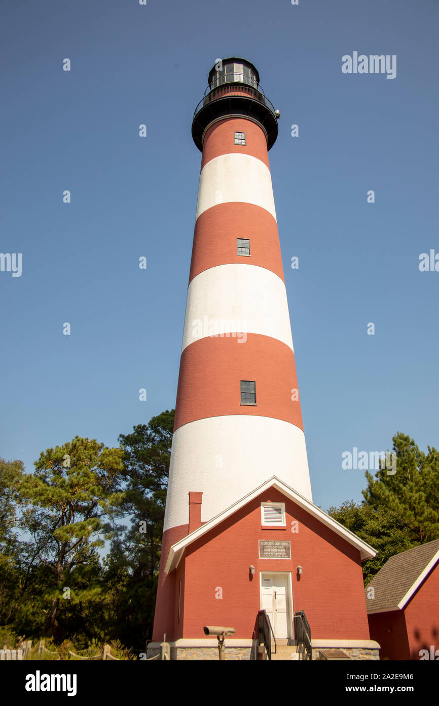 Assateague Lighthouse in Assateague Island National Seashore. Stock Photo