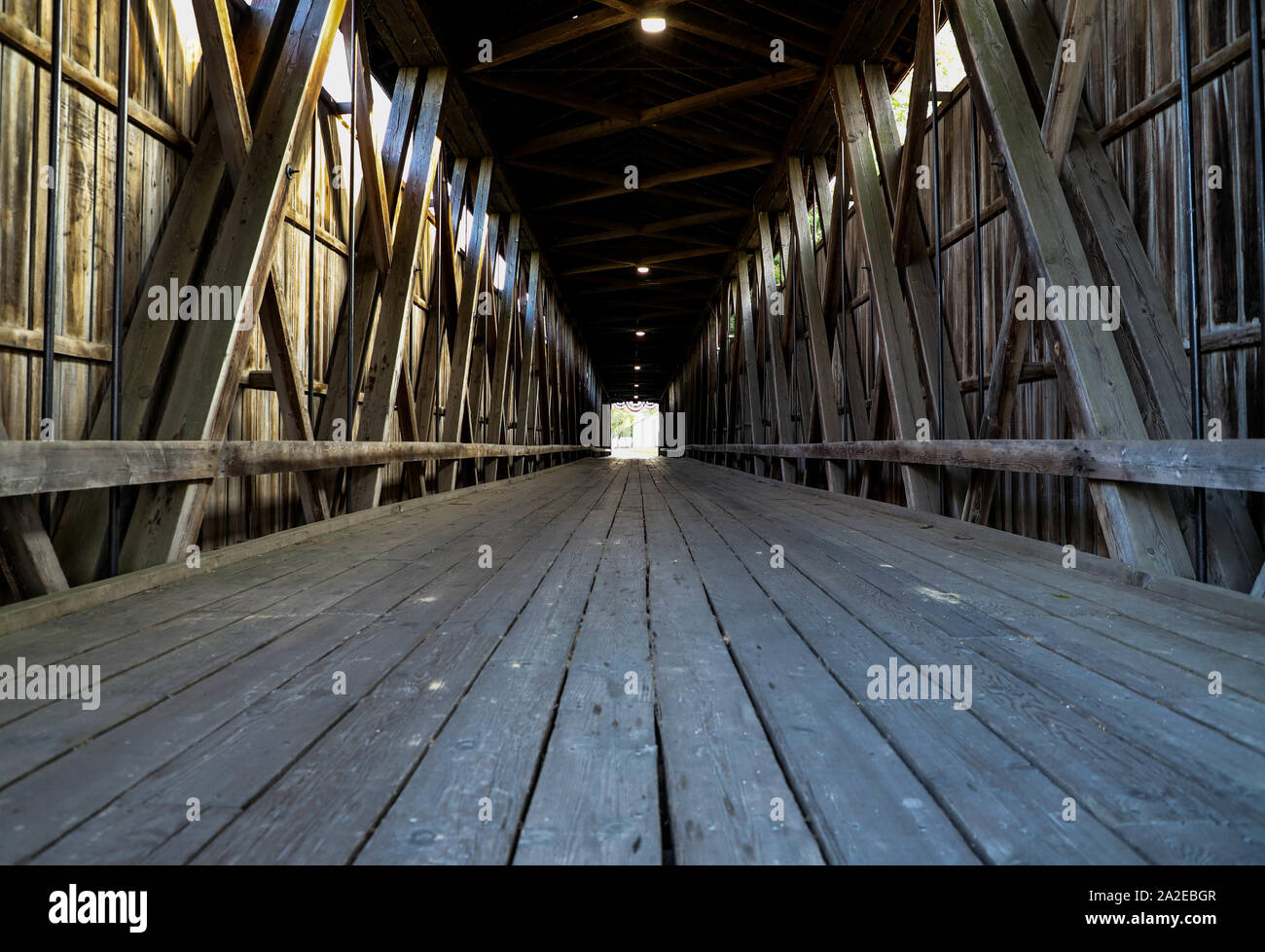 Roann Indiana covered bridge Stock Photo Alamy