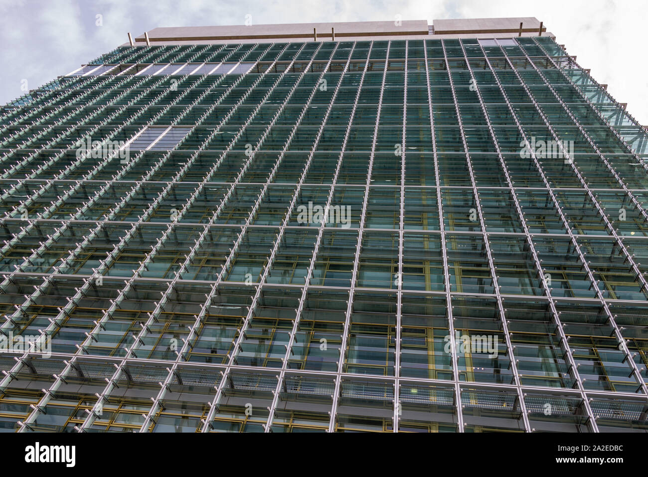 Cork county hall building with louvered glass facade cladding climate control Stock Photo