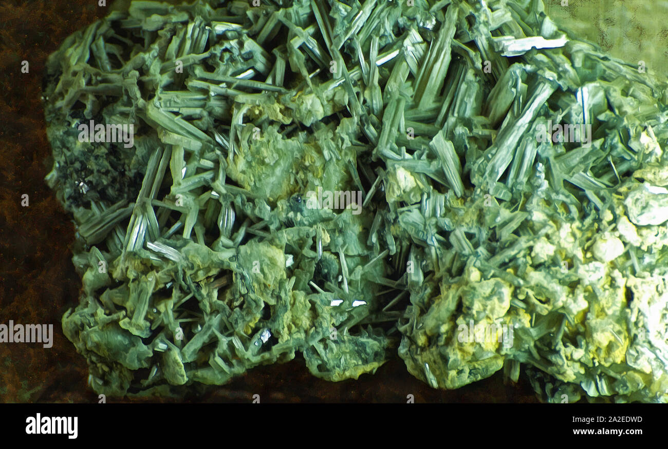 Illustratins Cerussite, white lead ore, mineral, lead carbonate